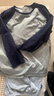 蘑菇兔胖男童家居服春秋薄款加肥加大男孩睡衣青少年初中生長(cháng)袖套裝寬松 25-132麻灰藏青袖+25-142麻灰色 190 （加肥版適合180斤左右） 曬單實(shí)拍圖
