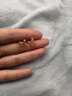 周六福（ZLF）新年禮物  黃金耳飾女款足金999甜酷少女系列蝴蝶結耳釘 計價(jià) 1.3g 曬單實(shí)拍圖