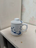 漢茗景德鎮高端白瓷玲瓏茶水分離杯伴手禮送辦男士辦公陶瓷泡茶杯個(gè)人 玄杯承梅-青花玲瓏茶漏杯-禮盒裝 曬單實(shí)拍圖