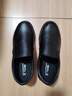 回力一腳蹬男鞋秋季皮面男士休閑皮鞋子男青中年廚房師工作防滑防水鞋 黑色 42 曬單實(shí)拍圖