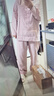 無(wú)印良品（MUJI）[自營(yíng)限定款]女士無(wú)側縫 雙層紗織睡衣  軟棉棉內衣 粉色格紋 XL 曬單實(shí)拍圖