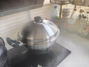吉美安利皇后鍋真加深官方旗艦店正品316L不銹鋼炒菜鍋家用無(wú)涂層不粘 真加深特厚316L鈦鋼級【圓底帶蒸籠】 36cm 曬單實(shí)拍圖