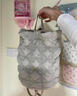CARLYN【王玉雯同款】CLOVER BACKPACK生日禮物韓國輕奢大容量雙肩包 淺灰色G 48小時(shí)發(fā)貨 曬單實(shí)拍圖