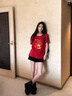 一寸相思2026福氣滿(mǎn)滿(mǎn)衣服紅色t恤上衣女時(shí)尚短袖純棉女裝新款爆款打底衫 新年紅-福氣滿(mǎn)滿(mǎn) XL (125-145斤） 曬單實(shí)拍圖