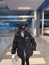 妙奕嘉黑色短款棉服女新款冬季中學(xué)生棉衣寬松棉襖學(xué)院風(fēng)連帽厚外套襖子 學(xué)院風(fēng)韓版白條紋棉服【黑色】 S 【建議體重105斤以?xún)取?曬單實(shí)拍圖