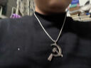 MOLC個(gè)性斧頭鐮刀項鏈吊墜飾品鈦鋼個(gè)性蛇骨短款衛衣鏈男女氣質(zhì)風(fēng)配飾 斧頭項鏈 曬單實(shí)拍圖