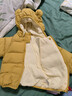 兒童加絨棉服嬰兒外穿衣服寶寶加厚防風(fēng)棉衣男女童裝秋冬季夾棉襖 黃色 內有加絨 90 曬單實(shí)拍圖