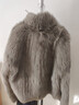 MSBEAST野獸小姐 西班牙直毛托斯卡納皮毛一體立/翻領(lǐng)皮草外套丨覓雪冬尋 灰褐色 S 曬單實(shí)拍圖