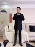 皮爾卡丹（pierre cardin）男士羊毛呢大衣中長(cháng)款爸爸裝商務(wù)中老年風(fēng)衣翻領(lǐng)山羊絨呢子外套男 828藏青色中長(cháng)款 XL (180) 曬單實(shí)拍圖