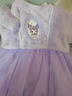 靚貝城堡女童洋氣公主加絨秋冬季連衣裙女寶寶2025新款網(wǎng)紗裙子加厚冬裝潮 紫色加絨＋包包 120 曬單實(shí)拍圖