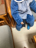 babyjianle兒童睡衣冬天加厚款家居服冬季法蘭絨三層夾棉加絨大童男孩男童冬 夾棉拼接B款藍色 120 建議身高110-120CM 曬單實(shí)拍圖