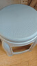 華愷之星 塑料凳  家用凳子加厚防滑板凳圓凳高凳換鞋凳餐凳子YK018灰色 曬單實(shí)拍圖
