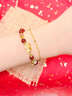 珍尚銀中國黃金馬年本命年銀手鏈朱砂手串護身符本命年禮物新年女友S925 曬單實(shí)拍圖