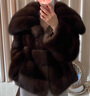 勤馳新款俄羅斯黑金紫貂大翻領(lǐng)貂皮大衣時(shí)尚氣質(zhì)水貂毛皮草外套女 本色 均碼 M 80-130斤 曬單實(shí)拍圖