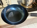 章丘鐵鍋正宗手工鍛打鐵鍋炒菜鍋無(wú)涂層物理不粘鍋少油煙平底炒鍋 古斗 鐵把 32cm 曬單實(shí)拍圖