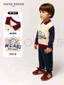 Teenie Weenie Kids小熊童裝25新秋冬男女寶寶學(xué)院撞色POLO領(lǐng)毛衣 米白色 110cm 曬單實(shí)拍圖