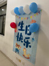 盛夏時(shí)光儀式感生日背景布新款卡通風(fēng)格生日背景布網(wǎng)紅拍照氣球兒童男女孩 生日背景墻掛布裝飾藍色系 曬單實(shí)拍圖