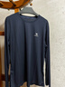 駱駝（CAMEL）長(cháng)袖速干T恤男跑步健身圓領(lǐng)運動(dòng)上衣 C15CAVLZ012 黑夜藍 L 曬單實(shí)拍圖