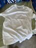 拇指白小T三代水云棉長(cháng)袖T恤男春季純色上衣圓領(lǐng)免燙打底衫 男款白色 XL 曬單實(shí)拍圖