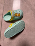巴布豆兒童拖鞋男女童寶寶洞洞鞋夏軟底嬰幼兒涼拖鞋 朦朧綠160碼 曬單實(shí)拍圖