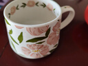 悠瓷（youcci）粉芙蓉高顏值喝水杯子中古花卉馬克杯陶瓷咖啡杯辦公室水杯女生 粉芙蓉-大肚杯 曬單實(shí)拍圖