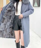 傲列2025新款冬狐貍毛內膽派克服女可拆卸派克大衣長(cháng)款保暖皮草外套女 霧霾藍 M 曬單實(shí)拍圖