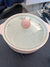 粉色蝴蝶結大號陶瓷泡面帶蓋螺螄粉碗面碗高顏值釉下彩好看少女心 【粉白】 蝴蝶結-泡面碗 泡面碗+蓋 【二件套】 曬單實(shí)拍圖