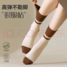 古今（GUJIN）5雙襪子女士秋冬季中筒襪小熊刺繡條紋長(cháng)筒女生棉襪長(cháng)襪女冬季 曬單實(shí)拍圖