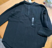 優(yōu)衣庫男裝女裝情侶華夫格亨利領(lǐng)套頭衫長(cháng)袖T恤25秋冬新款479784 07 青灰色 M 曬單實(shí)拍圖