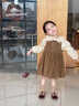 G.DUCK HELLO小黃鴨女童學(xué)院風(fēng)襯衫連衣裙套裝春秋裝寶寶洋氣長(cháng)袖公主裙子 咖色 襯衫+背帶裙 90 cm(參考身高82-90 1.3-2周歲) 曬單實(shí)拍圖