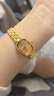 西普尼金表（HIPINE）金可可手表女手鏈表金表女純金999石英表防水黃金表女士生日禮物 【金色金重16.3g+】竹節黃金帶 曬單實(shí)拍圖