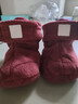 babylove嬰兒腳套秋冬奧粒絨保暖小襪子寶寶外出鞋套百搭毛絨襪套 棗紅色 6-12月 （10.5cm） 曬單實(shí)拍圖