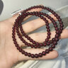 石玥珠寶收藏級5mm酒紅石榴石手鏈項(xiàng)鏈轉(zhuǎn)運(yùn)珠天然手串男女士款 水晶瑪瑙 曬單實(shí)拍圖