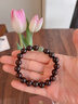 正宗老料小葉紫檀手串文玩佛珠男女和田玉情侶單圈手鏈復古風(fēng) 8mm小葉紫檀+和田玉(隨遇) 曬單實(shí)拍圖