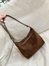 viney牛皮手提包包女包大容量托特包絨面生日禮物送女友老婆 【咖啡】高檔實(shí)用單肩腋下包 時(shí)尚品牌輕奢通勤百搭休閑大包 曬單實(shí)拍圖
