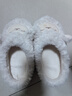 名創(chuàng  )優(yōu)品（MINISO）羊咩咩棉拖鞋女冬季包跟家居室內厚底月子毛毛拖鞋 白色 38-39 曬單實(shí)拍圖