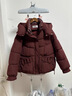 鹿儷秀小個(gè)子媽媽冬裝羽絨棉服保暖棉衣外套中老年女裝秋冬季洋氣小棉襖 酒紅色 【高品質(zhì)棉服】 2XL 【建議140-155斤】 曬單實(shí)拍圖