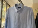 杉杉【三防】免燙抗皺長(cháng)袖商務(wù)襯衫男士工裝正裝職業(yè)上衣服 藍條 40  曬單實(shí)拍圖