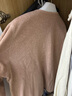 無(wú)印良品（MUJI）女式 抓絨 無(wú)領(lǐng)開(kāi)衫 煙熏粉色 M 曬單實(shí)拍圖