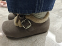 百麗（Belle）章若楠同款喵喵吐司毛毛勃肯鞋女2025冬新加絨棉鞋B2829DM5預售 灰色 38 曬單實(shí)拍圖