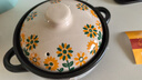砂鍋煲燉鍋干燒不裂耐高溫干燒家用燃氣灶明火可用陶瓷鍋干燒鍋 小雛菊干燒鍋 適合1-3人 2.0L 曬單實(shí)拍圖