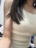 俏蓓依帶胸墊保暖背心女羊羔絨加絨加厚一體免穿文胸內搭外穿學(xué)生保暖衣 乳白色【長(cháng)款】 L 建議（105-130斤） 曬單實(shí)拍圖