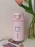 Next Kiss英國聯(lián)名Hellokitty可愛(ài)保溫杯茶水分離果茶杯女生高顏值便攜水杯 粉色380ML+凱蒂貓頭+小貓貼+立體貼 曬單實(shí)拍圖