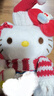 MDUGhellokitty掛件玩偶掛件圣誕節可愛(ài)毛絨公仔包包鑰匙扣三麗鷗周邊 圣誕抱雪人kitty掛件 （愛(ài)心扣帶吊牌） 13cm 曬單實(shí)拍圖
