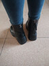 啄木鳥(niǎo)真皮馬丁靴女2026年秋冬新款英倫風(fēng)厚底短靴粗跟圓頭單靴加絨棉靴 黑色 37 曬單實(shí)拍圖