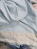 俞兆林水洗棉床上四件套法式蕾絲床單被套單人宿舍三件套雙人床笠款套件 蕾絲花邊-藍小格 1.2m三件套 床單款 -被套150*200cm 曬單實(shí)拍圖