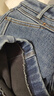 黛姿茹軟牛仔褲女秋冬季2025新款高腰闊腿褲女士寬松九分窄版加絨直筒褲 藍色/長(cháng)褲【加絨款】 3XL (31) 【推薦135-145斤】 曬單實(shí)拍圖
