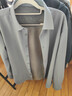 海瀾之家（HLA）長(cháng)袖襯衫男輕商務(wù)時(shí)尚系列加絨襯衣男冬季 綠灰條紋5B L 175/96A 推薦149~160斤 曬單實(shí)拍圖