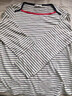 佐丹奴[盧正義明星款]長(cháng)袖T恤女新款撞色一字領(lǐng)條紋上衣18325616 曬單實(shí)拍圖