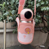 兒童水壺智能純鈦兒童保溫杯女孩便攜帶子水杯子男孩學(xué)生專(zhuān)用水壺 萌兔粉450ml 曬單實(shí)拍圖